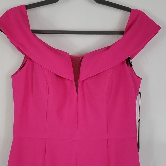 NWT Vince Camuto Off The Shoulder Crepe Sheath Dress - Size 6 - Picture 3 of 8